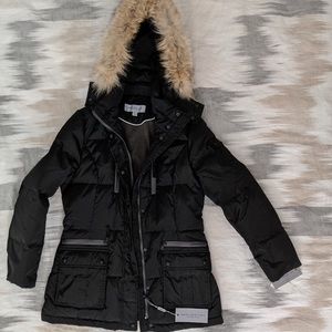 SOLD AndreW Marc Belted Black Winter Coat. Size L